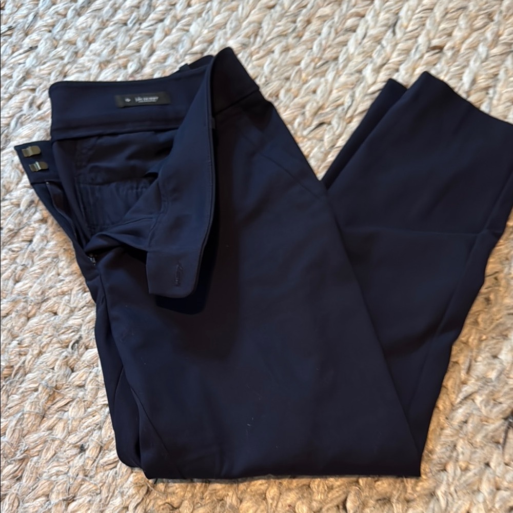 LOFT Julie Skinny Pants Navy Blue